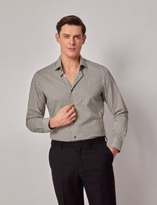 Green & Cream Chain Slim Curtis Shirt-preview2