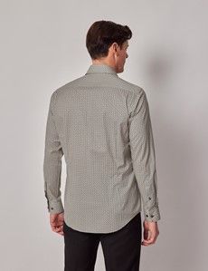 Green & Cream Chain Slim Curtis Shirt-preview4