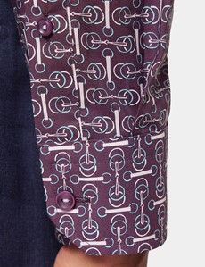 Slim Fit Wine & Pink Geo Chains Curtis Shirt