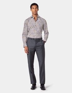 Slim Fit Cream & Yellow Paisley Curtis Shirt