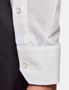 Slim Fit White & Grey Floral Curtis Shirt