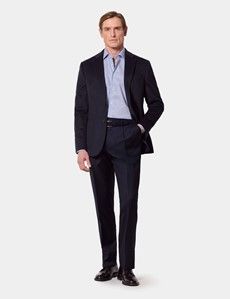 Slim Fit Blue & White Small Geo Curtis Shirt