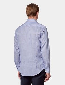 Slim Fit Blue & White Small Geo Curtis Shirt