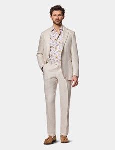 Slim Fit Lilac & Yellow Floral Curtis Shirt
