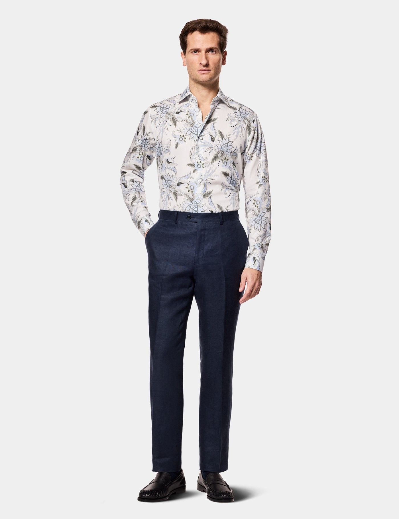 formal dress for men black shirt and grey pant Everlane Heavyweight Overshirt In Charcoal Heather, Size Small, Cotton main image 1