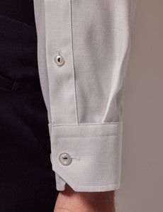 Slim Fit White Curtis Shirt - Contrast Detail