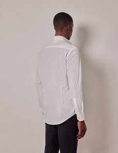 Slim Fit White Curtis Shirt - Contrast Detail