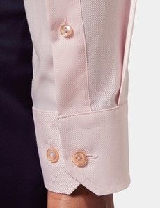 Slim Fit Pink Curtis Shirt - Contrast Detail