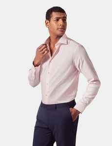 Slim Fit Pink Curtis Shirt - Contrast Detail