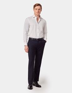 Slim Fit White Curtis Shirt - Contrast Detail