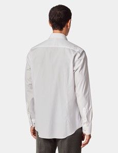 Slim Fit White Curtis Shirt - Contrast Detail
