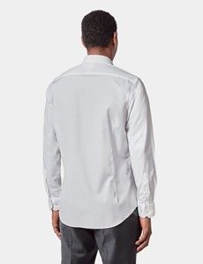 Slim Fit White Curtis Shirt - Contrast Detail
