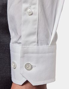 Slim Fit White Curtis Shirt - Contrast Detail