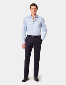 Slim Fit Light Blue Curtis Shirt - Contrast Detail