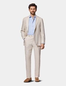 Slim Fit Blue Twill Non-Iron Curtis Shirt - Contrast Detail