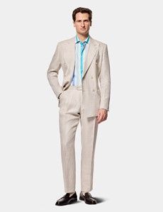 Slim Fit Blue & Yellow Stripe Curtis Shirt