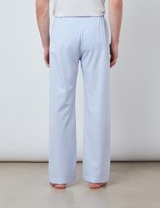 Blue & White Bi-Colour Stripe Cotton Pyjamas-preview6
