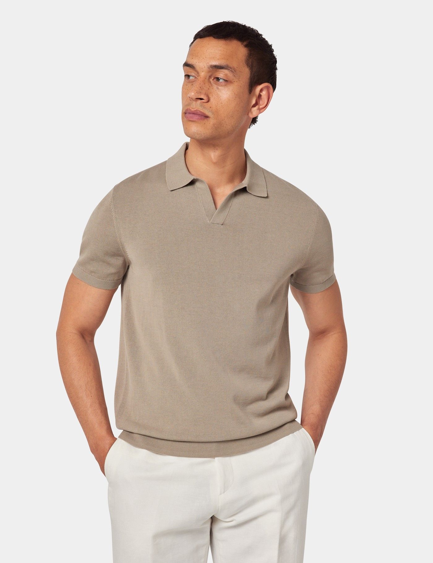トップス COTTON NYLON CORD POLO COLLAER KNIT Amazon.com
