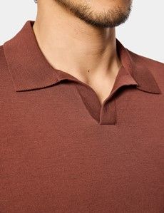 Tobacco Premium Knit Polo Shirt