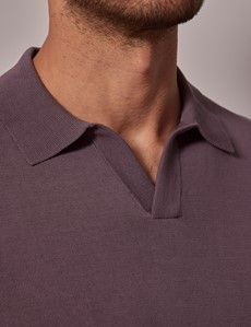 Dusty Lilac Premium Knit Polo Shirt