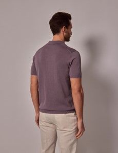 Dusty Lilac Premium Knit Polo Shirt
