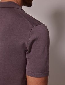 Dusty Lilac Premium Knit Polo Shirt