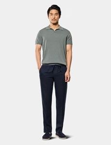 Dark Sage Premium Knit Polo Shirt