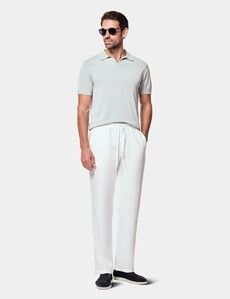 Light Sage Premium Knitted Polo Shirt