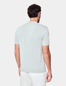 Light Sage Premium Knitted Polo Shirt