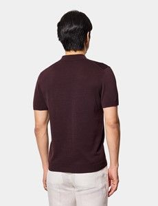 Chestnut Brown Premium Knitted Polo Shirt