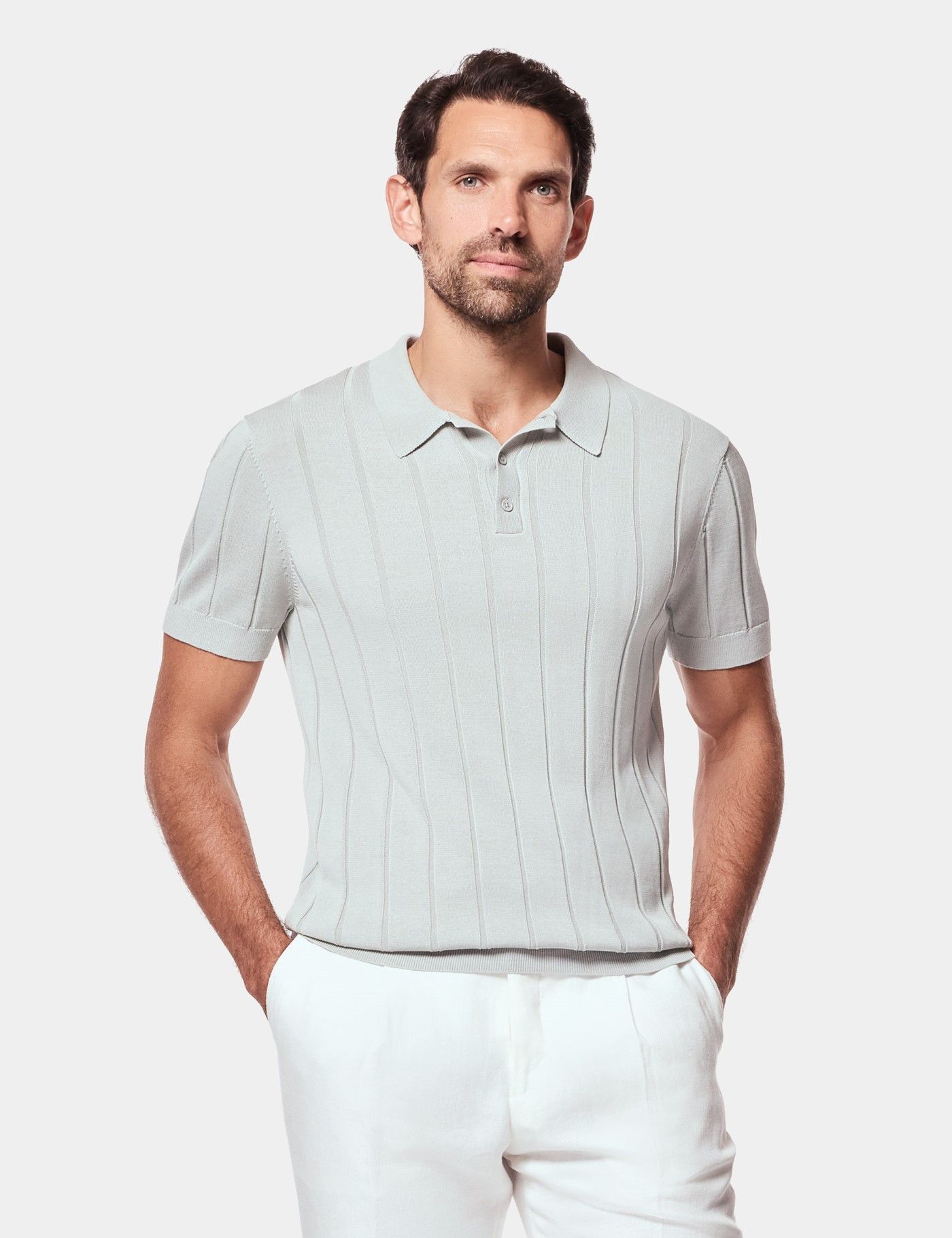 ethiopian dresses White Short Sleeve Dress Shirt | Moisture-Wicking Performance