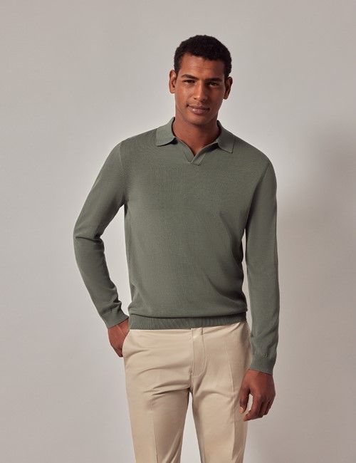 Men's Knitted Polo Shirts - Hawes & Curtis