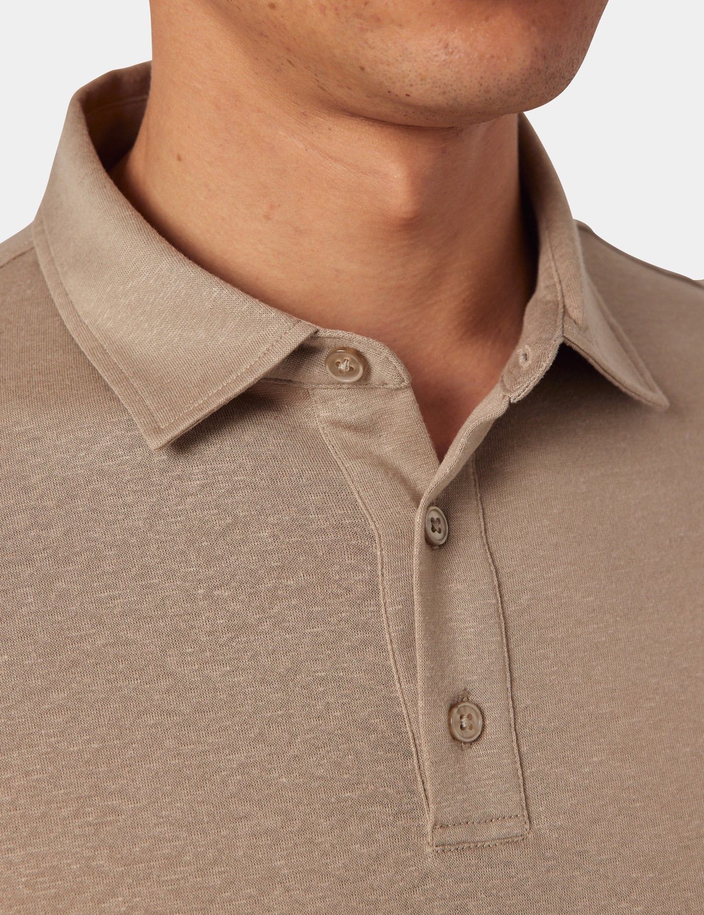 Slim Fit Beige Polo Shirt-preview