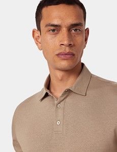 Slim Fit Beige Polo Shirt