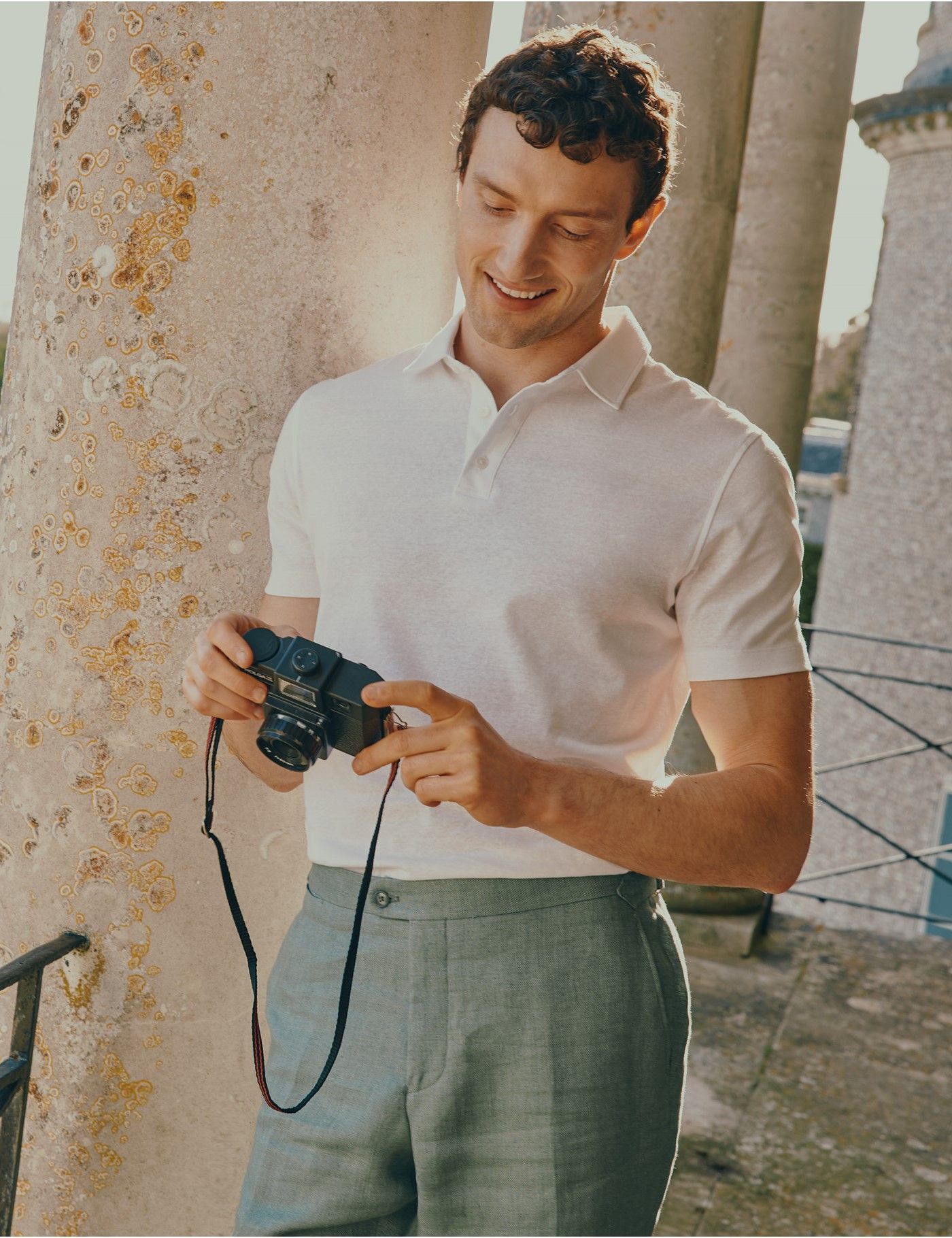 Slim Fit White Polo Shirt-preview