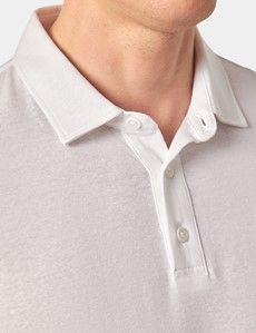 Slim Fit White Polo Shirt
