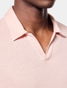 Apricot Open Collar Polo Shirt