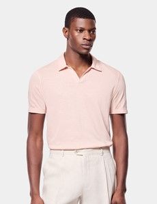 Apricot Open Collar Polo Shirt