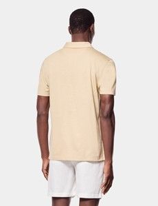 Sand Open Collar Polo Shirt