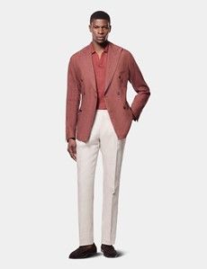 Rust Open Collar Polo Shirt