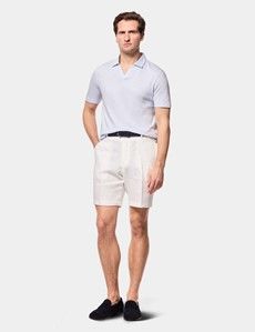 Pale Blue Open Collar Polo Shirt