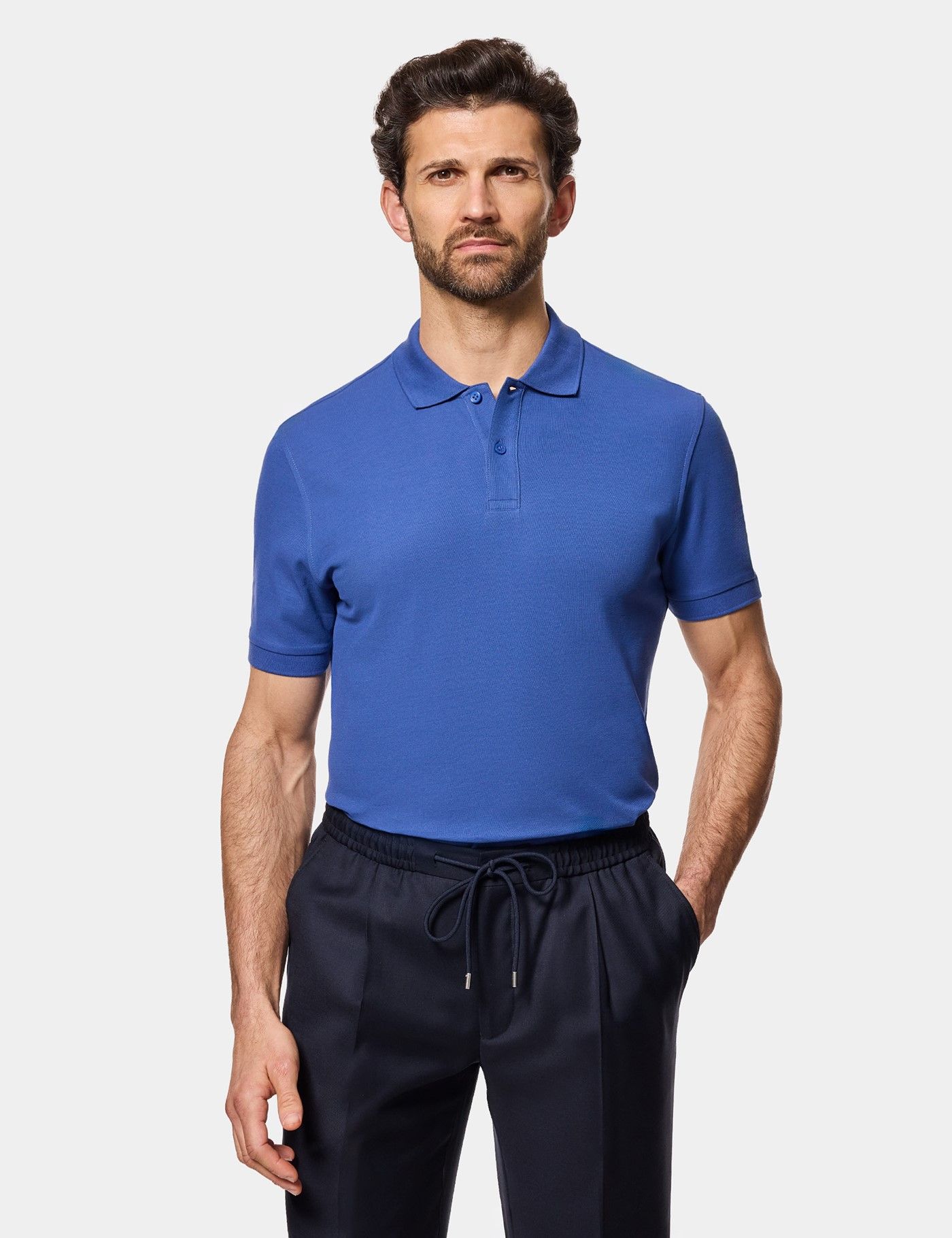Short Sleeve Cobalt Blue Polo Shirt Shirt Polo Short Sleeve No 