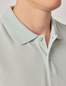 Light Green Mercerised Cotton Polo Shirt - Short Sleeve-preview1
