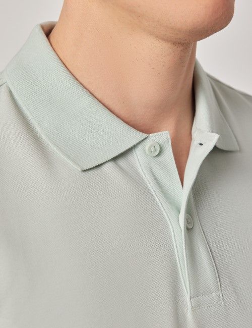 Light Green Mercerised Cotton Polo Shirt - Short Sleeve-preview