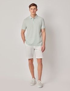 Light Green Mercerised Cotton Polo Shirt - Short Sleeve-preview6