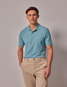 Slim Fit Light Teal Polo Shirt