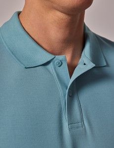 Slim Fit Light Teal Polo Shirt-preview1