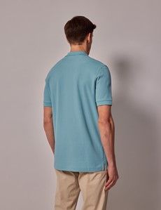 Slim Fit Light Teal Polo Shirt-preview3