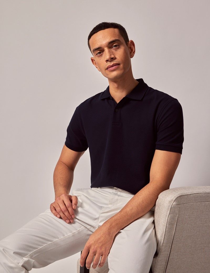 Slim Fit Navy Polo Shirt