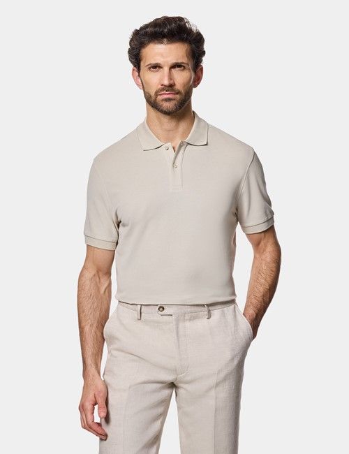 Regular Fit Navy Twill Pleated Trousers